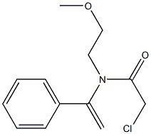 N-[1-(Phenyl)vinyl]-N-[2-methoxyethyl]-2-chloroacetamide Struktur