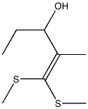 1,1-Bis(methylthio)-2-methyl-1-penten-3-ol Struktur