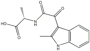 N-[(2-Methyl-1H-indol-3-yl)carbonylcarbonyl]-L-alanine Struktur