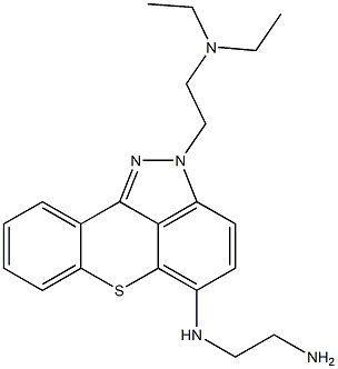 5-[(2-Aminoethyl)amino]-2-[2-(diethylamino)ethyl]-2H-[1]benzothiopyrano[4,3,2-cd]indazole Struktur