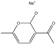 Sodium 3-acetyl-6-methyl-2H-pyran-2-olate Struktur