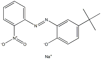 Sodium 4-(1,1-dimethylethyl)-2-(o-nitrophenylazo)phenolate Struktur