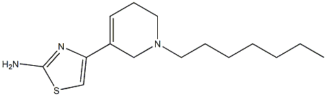 2-Amino-4-[(1-heptyl-1,2,5,6-tetrahydropyridin)-3-yl]thiazole Struktur