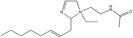 1-[2-(Acetylamino)ethyl]-1-ethyl-2-(2-octenyl)-3-imidazoline-1-ium Struktur