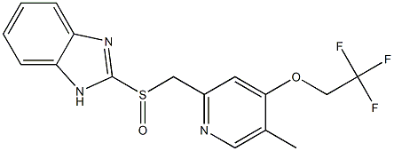 2-[[[4-(2,2,2-Trifluoroethoxy)-5-methylpyridin-2-yl]methyl]sulfinyl]-1H-benzimidazole Struktur