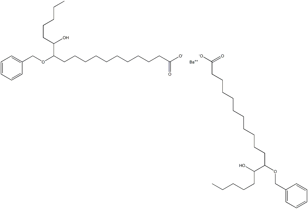 Bis(12-benzyloxy-13-hydroxystearic acid)barium salt Struktur