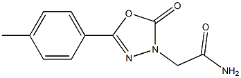 5-(p-Tolyl)-2-oxo-1,3,4-oxadiazole-3(2H)-acetamide Struktur