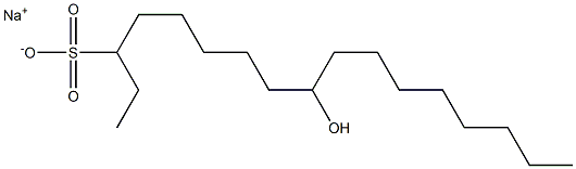 9-Hydroxyheptadecane-3-sulfonic acid sodium salt Struktur