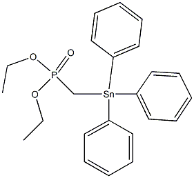 Triphenylstannylmethylphosphonic acid diethyl ester Struktur