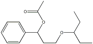 Acetic acid 1-phenyl-2-(1-ethylpropoxymethyl)ethyl ester Struktur