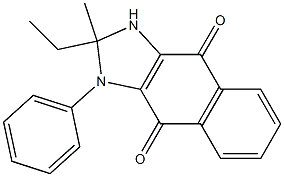 2-Ethyl-2-methyl-2,3-dihydro-1-(phenyl)-1H-naphth[2,3-d]imidazole-4,9-dione Struktur