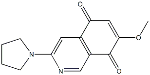 3-(Pyrrolidin-1-yl)-7-methoxyisoquinoline-5,8-dione Struktur