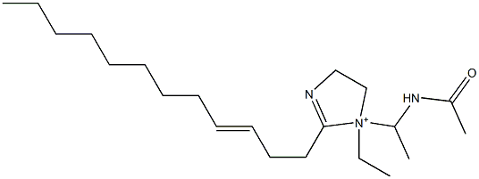 1-[1-(Acetylamino)ethyl]-2-(3-dodecenyl)-1-ethyl-2-imidazoline-1-ium Struktur