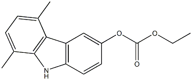 6-Ethoxycarbonyloxy-1,4-dimethyl-9H-carbazole Struktur