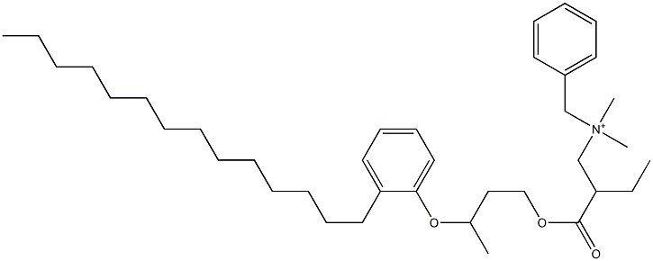 N,N-Dimethyl-N-benzyl-N-[2-[[3-(2-tetradecylphenyloxy)butyl]oxycarbonyl]butyl]aminium Struktur