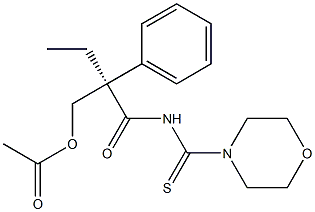 (+)-N-[(R)-2-[(Acetyloxy)methyl]-2-phenylbutyryl]-4-morpholinecarbothioamide Struktur