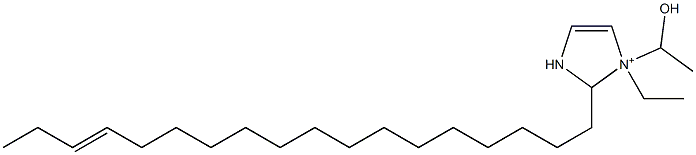 1-Ethyl-1-(1-hydroxyethyl)-2-(15-octadecenyl)-4-imidazoline-1-ium Struktur