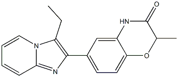 6-(3-Ethyl-imidazo[1,2-a]pyridin-2-yl)-2-methyl-2H-1,4-benzoxazin-3(4H)-one Struktur