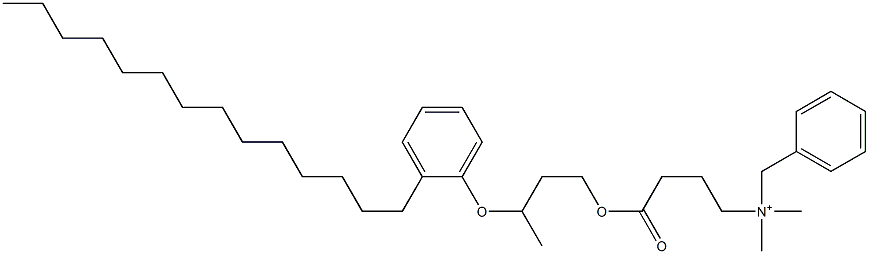 N,N-Dimethyl-N-benzyl-N-[3-[[3-(2-tetradecylphenyloxy)butyl]oxycarbonyl]propyl]aminium Struktur