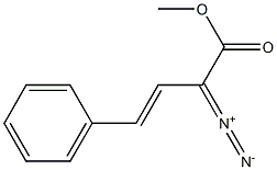 (E)-2-Diazo-4-phenyl-3-butenoic acid methyl ester Struktur