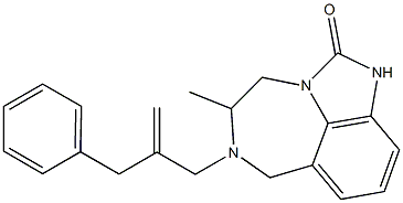 4,5,6,7-Tetrahydro-5-methyl-6-(2-benzyl-2-propenyl)imidazo[4,5,1-jk][1,4]benzodiazepin-2(1H)-one Struktur