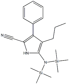 5-[Bis(trimethylsilyl)amino]-3-phenyl-4-propyl-1H-pyrrole-2-carbonitrile Struktur