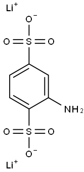 2-Amino-1,4-benzenedisulfonic acid dilithium salt Struktur