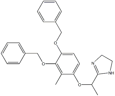 2-[1-(3,4-Di(benzyloxy)-2-methylphenoxy)ethyl]-2-imidazoline Struktur