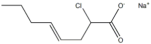 2-Chloro-4-octenoic acid sodium salt Struktur