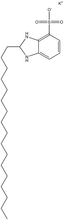 2,3-Dihydro-2-heptadecyl-1H-benzimidazole-4-sulfonic acid potassium salt Struktur