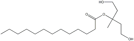 Tridecanoic acid 3-hydroxy-1-(2-hydroxyethyl)-1-methylpropyl ester Struktur