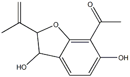 7-Acetyl-2,3-dihydro-2-isopropenyl-3,6-benzofurandiol Struktur