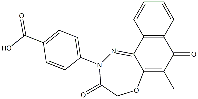 6-Methyl-2,4-dihydro-2-(4-carboxyphenyl)naphth[2,1-b][1,4,5]oxadiazepine-3,7-dione Struktur