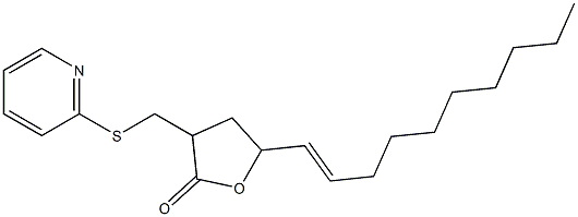 Dihydro-3-[(2-pyridinylthio)methyl]-5-(1-decenyl)furan-2(3H)-one Struktur