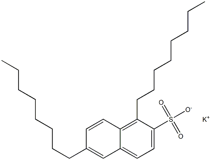 1,6-Dioctyl-2-naphthalenesulfonic acid potassium salt Struktur