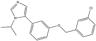 1-Isopropyl-5-[3-(3-chlorobenzyloxy)phenyl]-1H-imidazole Struktur