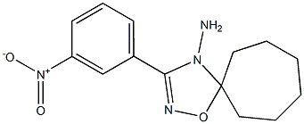 3-(3-ニトロフェニル)-5,5-ヘキサメチレン-1,2,4-オキサジアゾール-4(5H)-アミン 化學(xué)構(gòu)造式