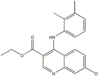 4-[[2,3-Dimethylphenyl]amino]-7-chloroquinoline-3-carboxylic acid ethyl ester Struktur