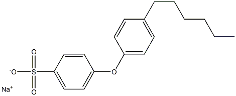 4-(4-Hexylphenoxy)benzenesulfonic acid sodium salt Struktur