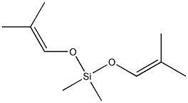 Dimethylbis(2-methyl-1-propenyloxy)silane Struktur