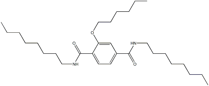 2-(Hexyloxy)-N,N'-dioctylterephthalamide Struktur