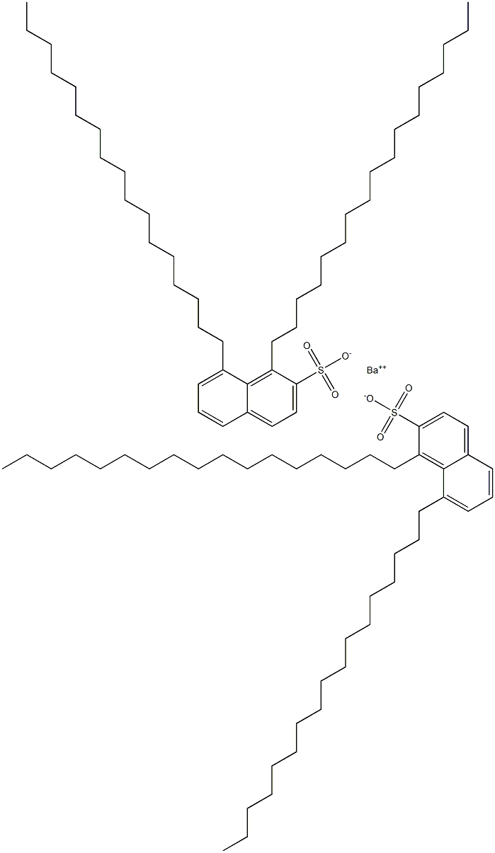 Bis(1,8-diheptadecyl-2-naphthalenesulfonic acid)barium salt Struktur