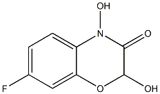 3,4-Dihydro-7-fluoro-2,4-dihydroxy-2H-1,4-benzoxazin-3-one Struktur