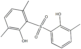 2,2'-Dihydroxy-3,3',6-trimethyl[sulfonylbisbenzene] Struktur