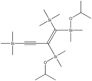 (Z)-1,4-Bis(trimethylsilyl)-1,2-bis(isopropyloxydimethylsilyl)-1-buten-3-yne Struktur