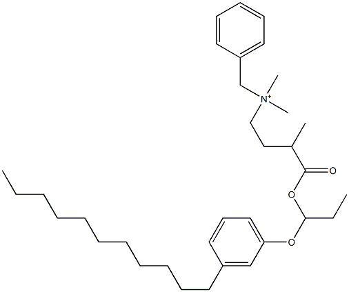 N,N-Dimethyl-N-benzyl-N-[3-[[1-(3-undecylphenyloxy)propyl]oxycarbonyl]butyl]aminium Struktur