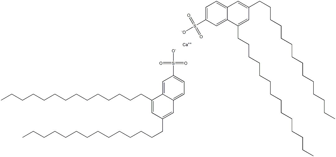 Bis(6,8-ditetradecyl-2-naphthalenesulfonic acid)calcium salt Struktur