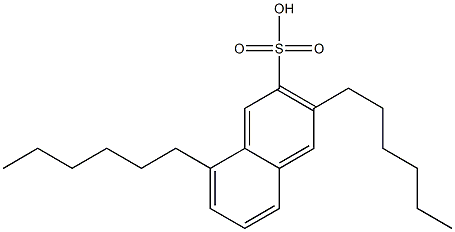 3,8-Dihexyl-2-naphthalenesulfonic acid Struktur