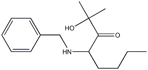 4-(Benzylamino)-2-hydroxy-2-methyl-3-octanone Struktur