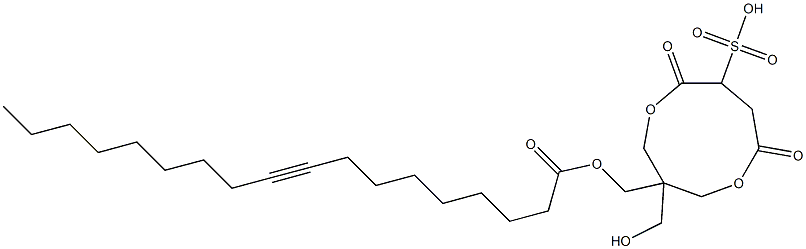 9-Octadecynoic acid [1-(hydroxymethyl)-4,7-dioxo-6-sulfo-3,8-dioxacyclononan-1-yl]methyl ester Struktur